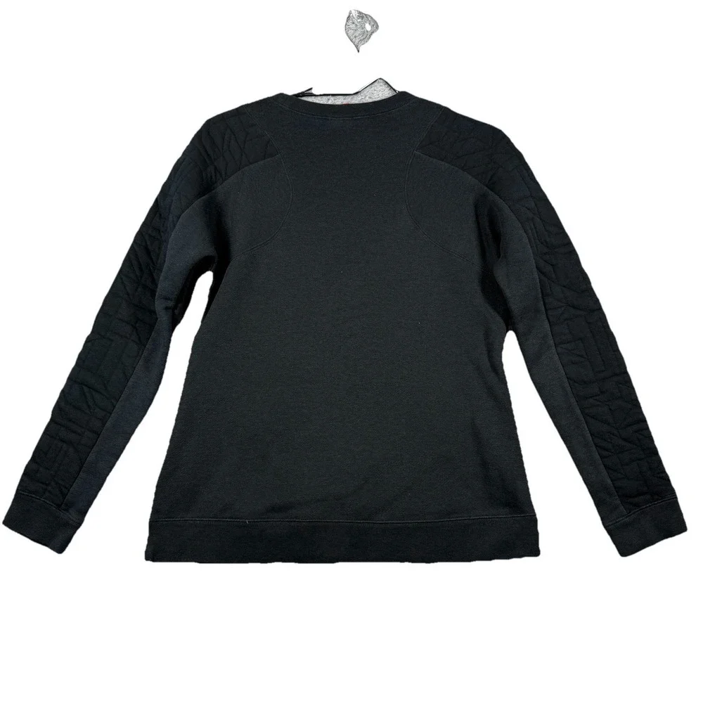 Nike Sportswear Fleece Quilted Sweatshirt Girls Size XL Black Pockets AQ6367-621